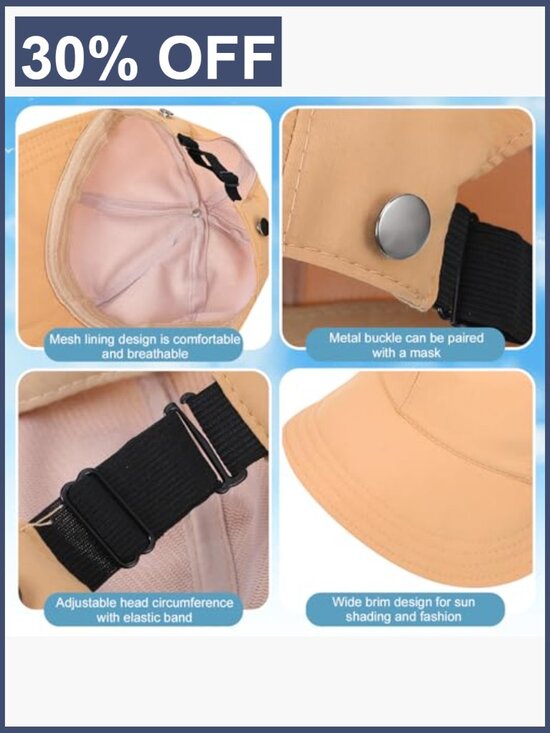 UPF 50+ Wide Brim Sun Hat Ponytail Breathable for Hiking Fishing Golf